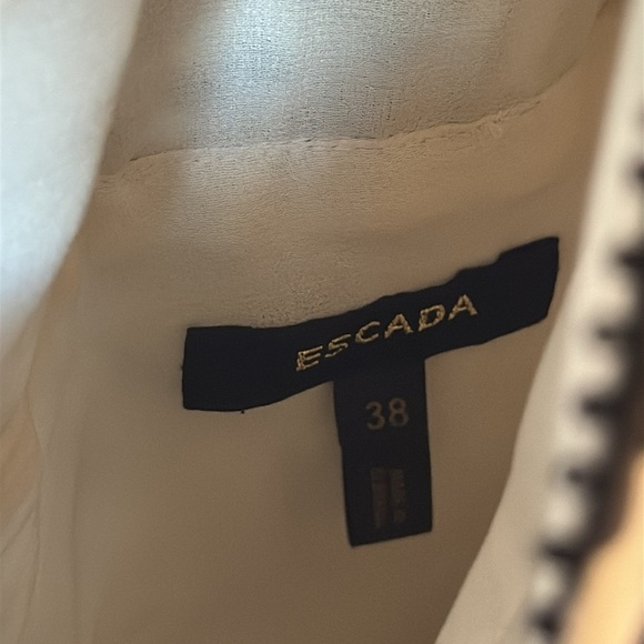 ESCADA Silk High Neck Halter Beaded Midi Dress Size 38 / US 8 Medium - Picture 4 of 7